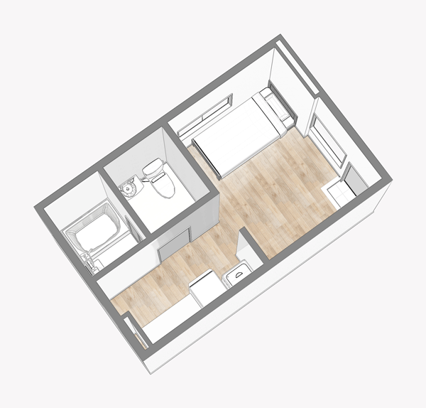 105号室俯瞰図